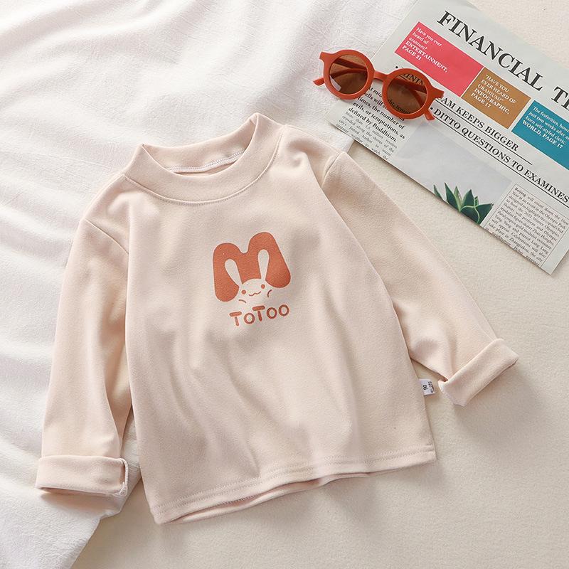 

Детская футболка с длинным рукавом из немецкого бархата с круглым вырезом на весну/осень - маленькие/средние размеры 80 cm