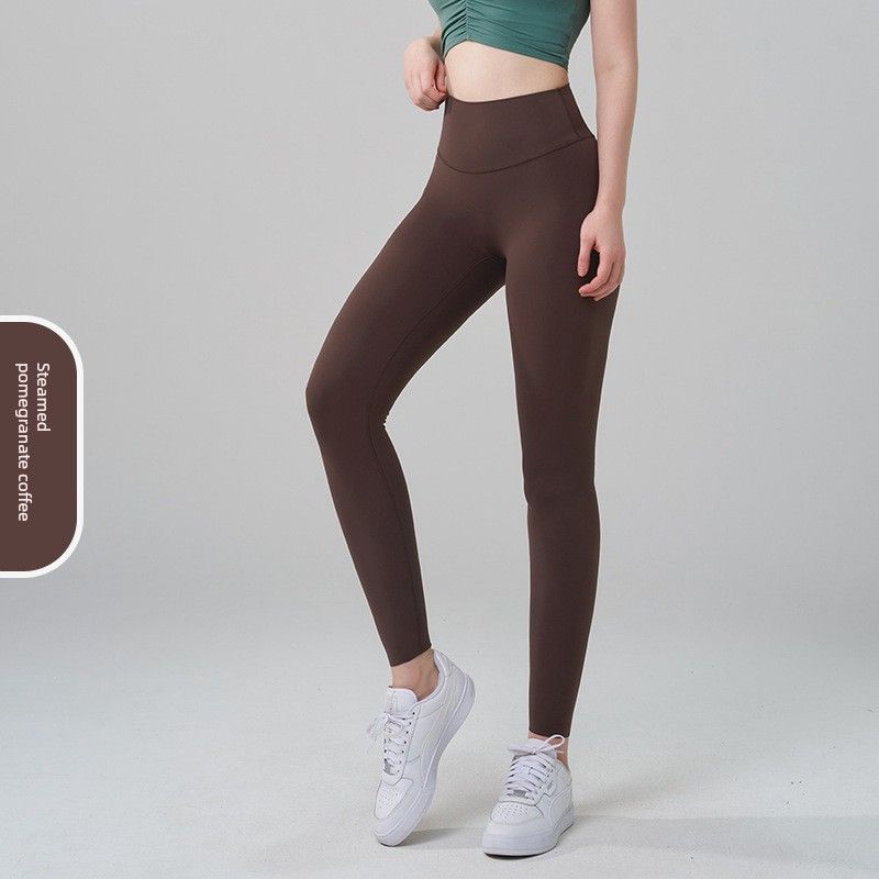 

Export New No Size Nude Feel High Waist Hip Raise Yoga Pants Women s Sports Slim up Pants Fitness Pants Yoga Pants Spring and Summer Espresso F