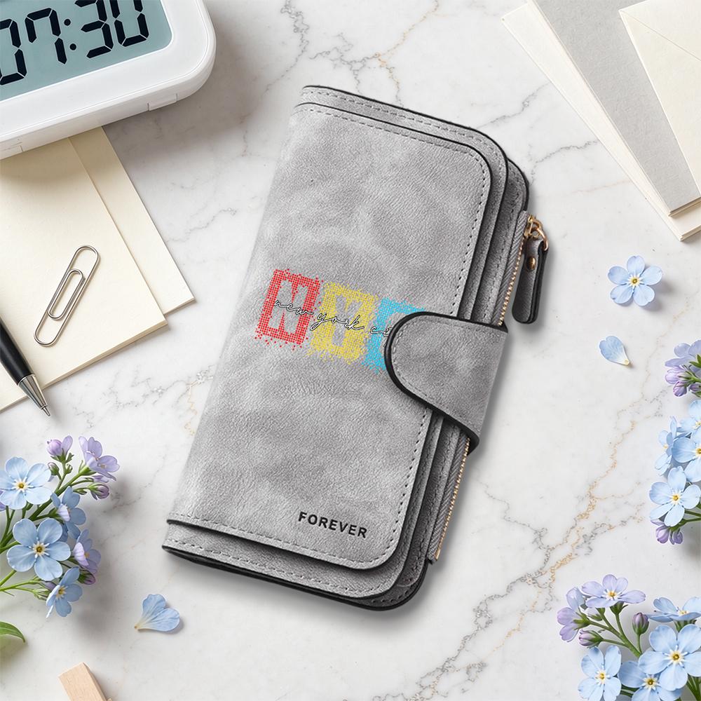 Stylish Long Wallet Portable Functional Purse for Daily Use