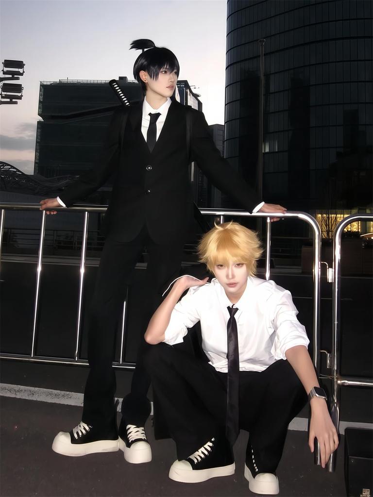 [NOKIJP] Denji Cosplay Costume, Chainsaw Devil Costume, Tokyo Public Safety Unit Anti-Demon Special Section 4 Costume Festival (Denji, XXL)