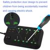 T24 2m 3000W 6 Plugs + PD + 4-USB Ports Multifunctional Flame-Retardant Socket With Switch