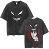 Magliette Lavate Anime Fullmetal Alchemist Edward Elric Alphonse Elric T-Shirt Uomo Donna Moda Casual Magliette Oversize Top