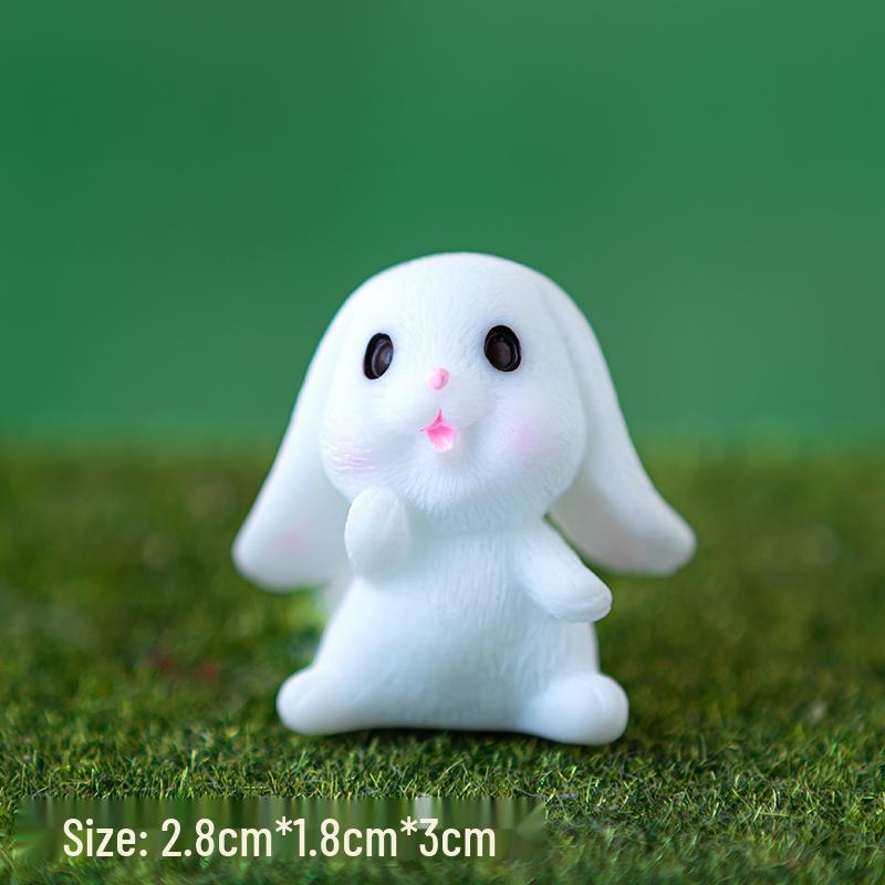 Pastoral Rabbit & Carrot Mini Basket Cake Topper Set