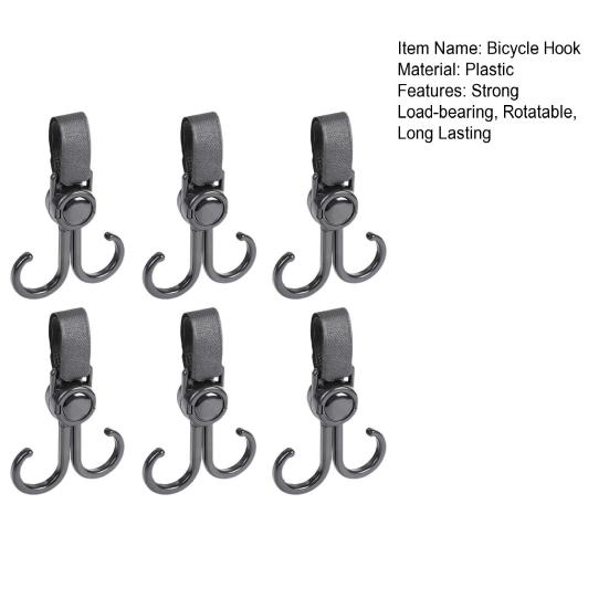 Electric Bike Hook Strong Load-bearing Adjustable Fastener Tape Design Simple Installation Multifunctional Universal Double Hook