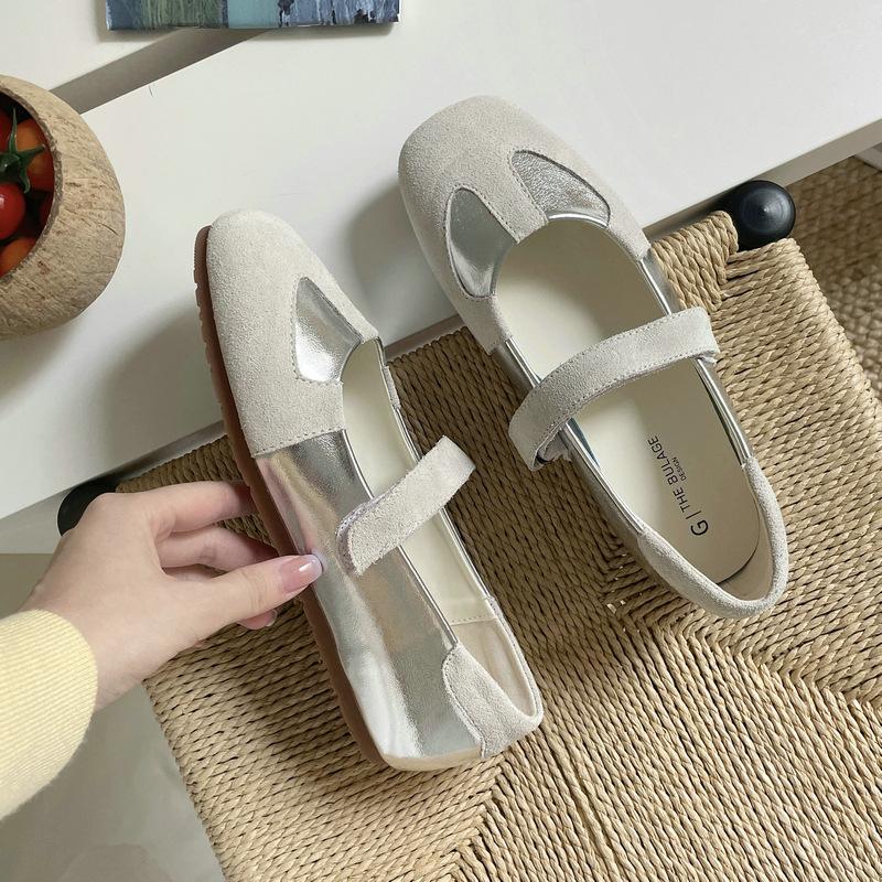 IPPEUM Mary Janes for Women Ballet Flat Shoes 2025 Square Toe Soft Pumps Ballerina Shoes