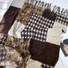 New Imitation Cashmere Scarf European and American Color Matching Tassel Printing Shawl Women's Winter Warm Scarf