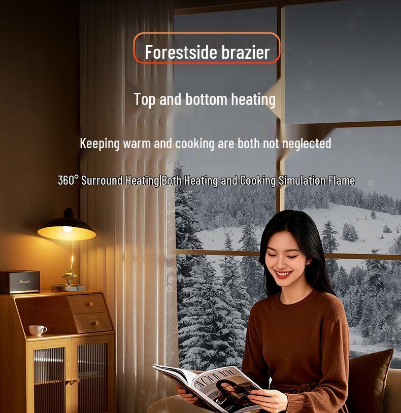 Linbian Multifunctional Electric Fireplace & Tea Warmer