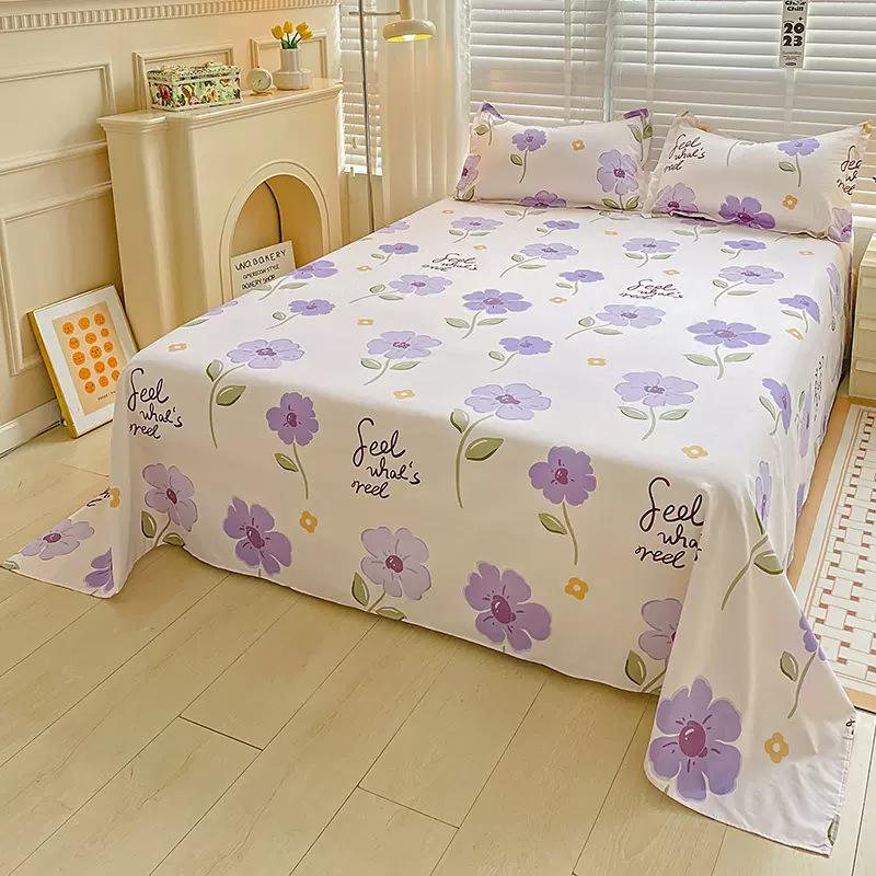Bed Sheet Single Piece Winter Brushed 1.5m 1.2m Dormitory Single Student Pure Washed Cotton Thick Quilt Cover