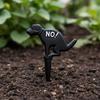 Garden Stake with Dog Silhouette Outdoor Cast Iron Sign Metal