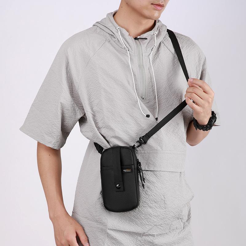 Outdoor Sports Mobile Phone Key Small Bag Men's New Multi-pocket Single Shoulder Crossbody Convenient Mini Vertical Small Backpack