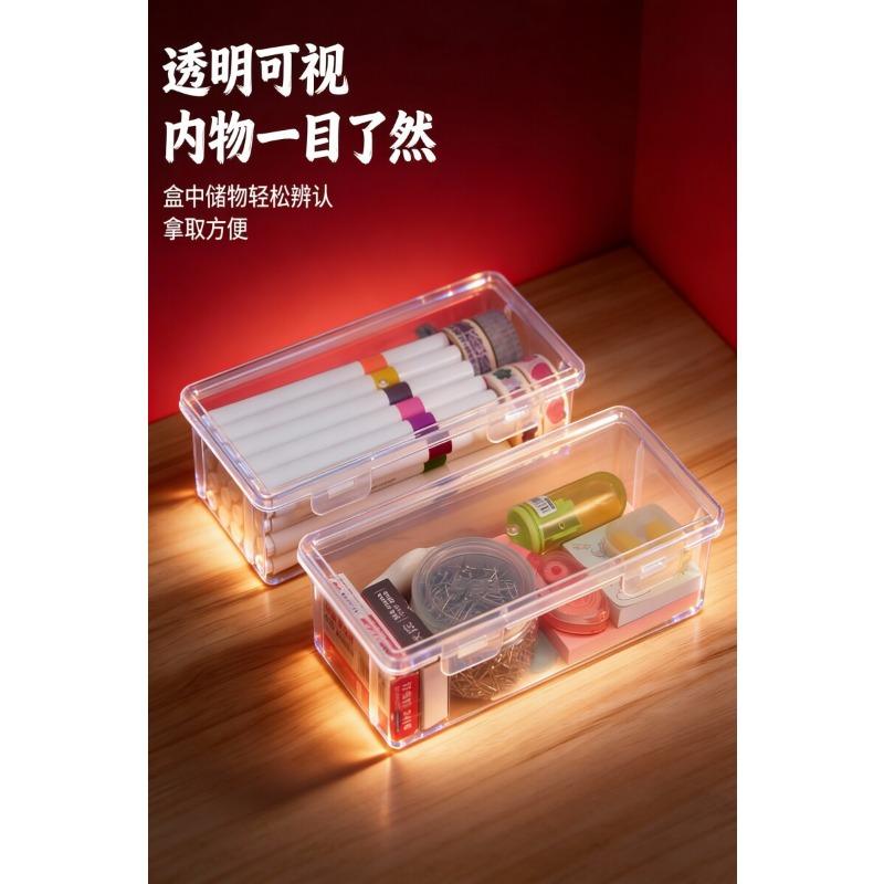 Large Capacity Transparent Pencil Storage Box Stationery Organizer For Kids Students
