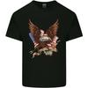 USA Eagle Flag America Patriotic July 4th Mens Light Cotton T-Shirt Mens Womens Tees Top