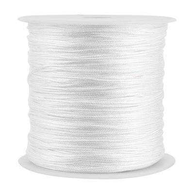 Corda in Nylon per Nodo Cinese 100M x 0,8mm Coda di Topo Macramè Shamballa Filo Stringa Bianco