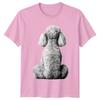 Artistic Poodle Sitting Back View TShirt Dog Owner Poodle Art