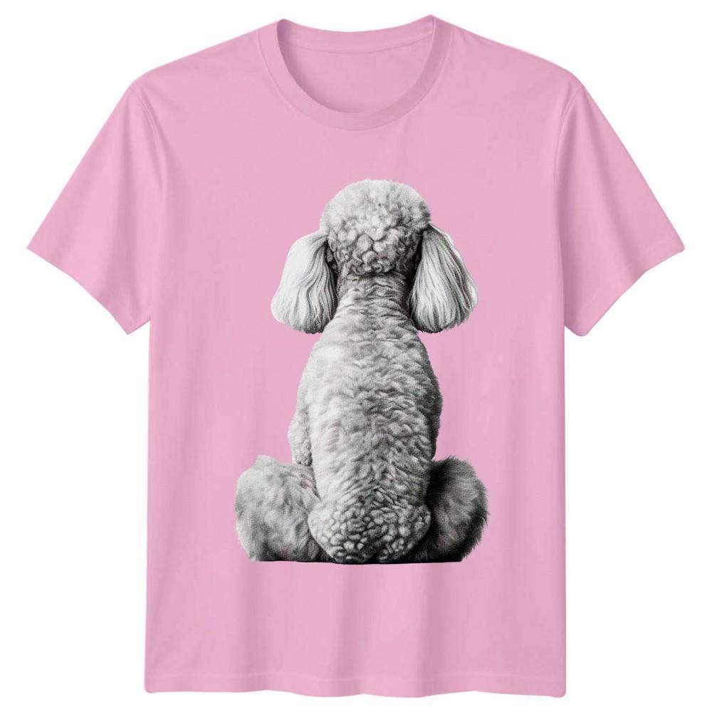 Artistic Poodle Sitting Back View TShirt Dog Owner Poodle Art