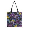 Women Vintage Linen Tote Bag - Large Capacity Flower Print Shoulder Handbag for Casual & Grocery Shopping KTB