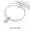 Yinziyun S925 Sterling Silver Pearl Oyster Pendant Bracelet, Fashion Inlaid Pearl DIY String BSC242