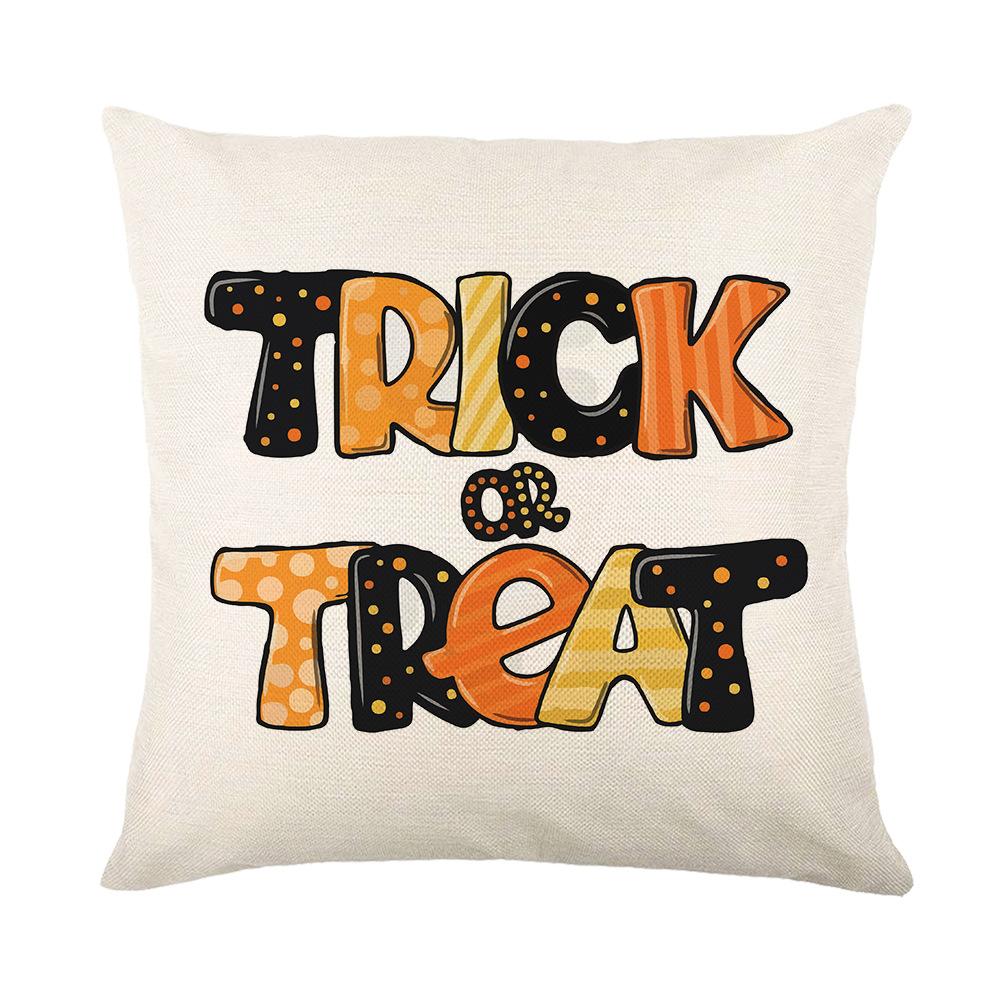 Halloween Pillow Case for Home Living Room Sofa Polyester Printed Pillow Case Bedroom Cushion