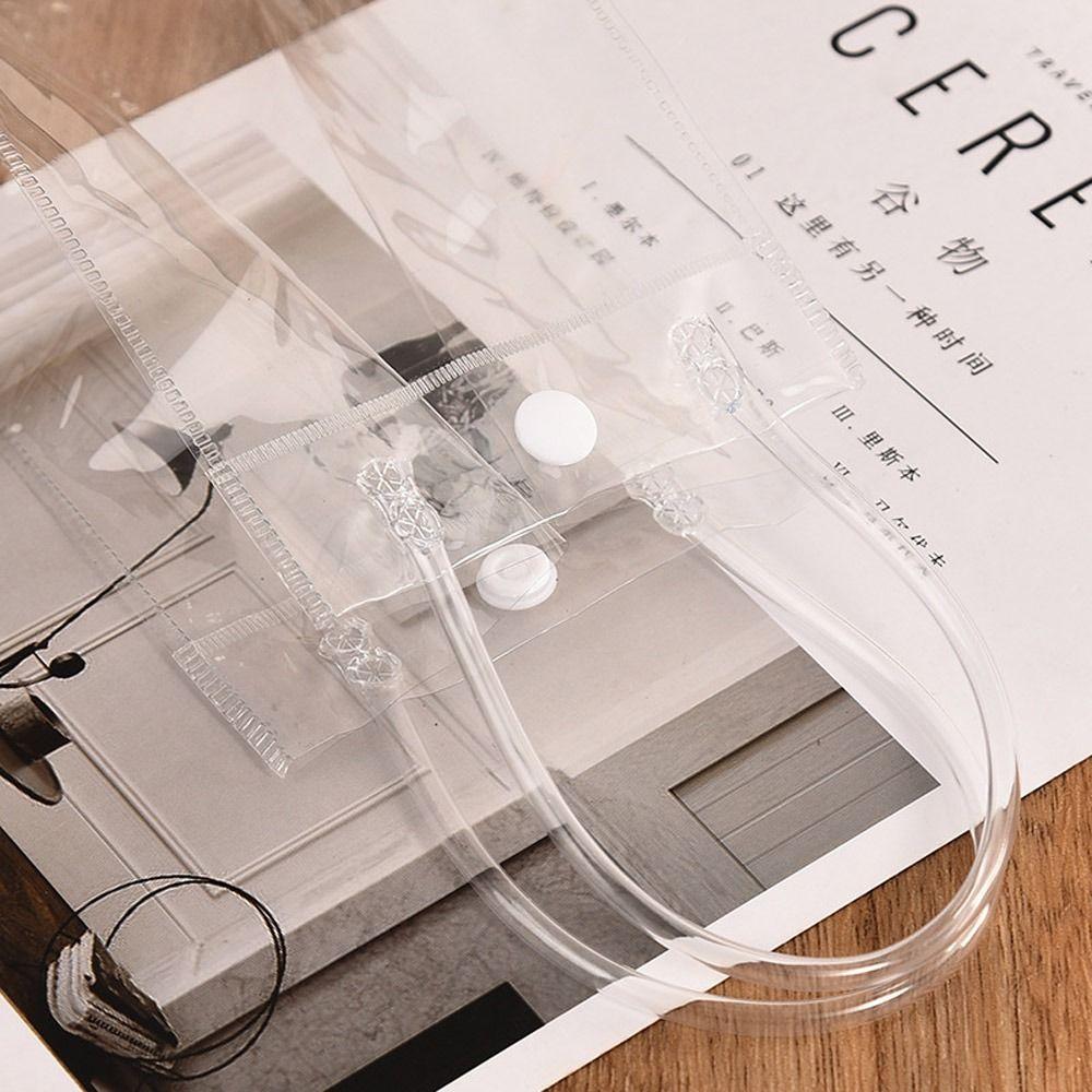 3Pcs Plastic Cups Bottle Cover With Convenient Handle PVC Bottle Bag Transparent Bag  Themos Bottle