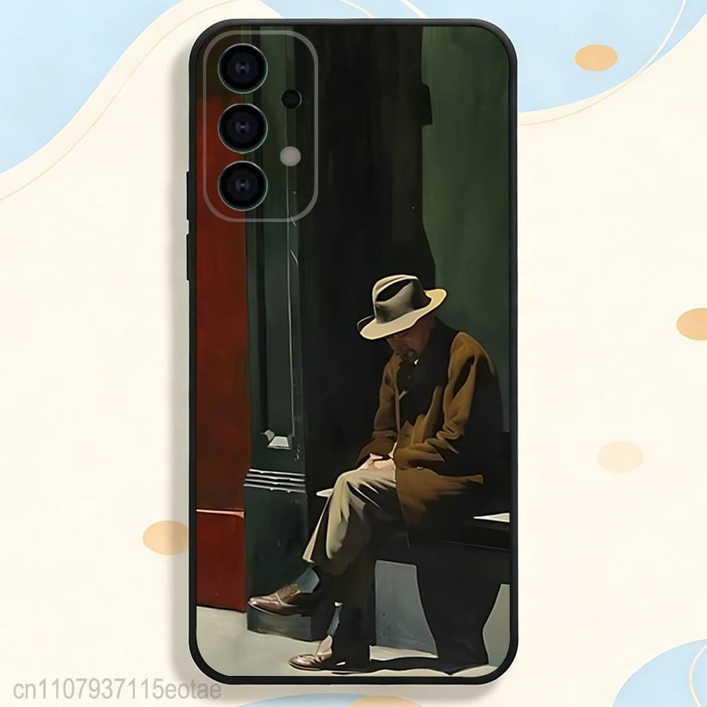 

E-edward H-hopper Artwork Phone Case for Samsung S26 S24 S22 S25 Ultra S9 S20 FE S23 Plus S10 S21 Shockproof Funda Cover SamsungS22plus5G