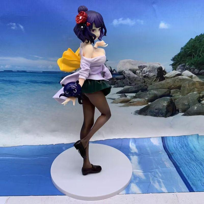25cm Fate Grand Order Hokusai Katsushika Standing Dress Anime Collectible Figure Statue Desktop Decoration Gift