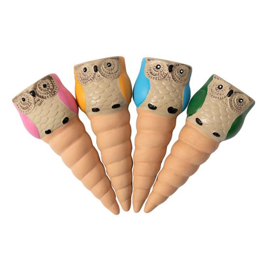 

4 шт. Лейка для цветов в виде совы, керамический шар для полива растений, медленно высвобождающий влагу, декоративное устройство для увлажнения цветов 4pcs