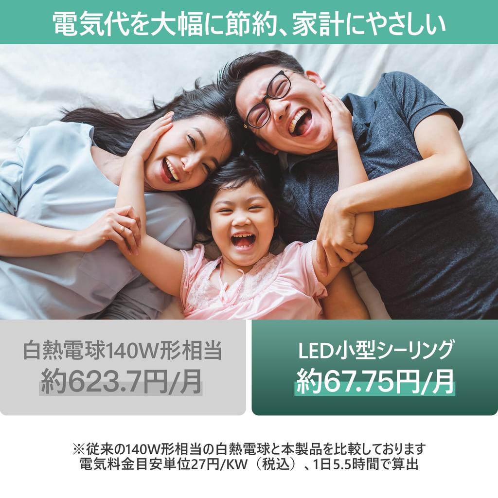 Elekeed Ceiling Small LED Ceiling Light Daylight Long Energy Saving Pack of 2 Light, Light, Fixture, 15W, 1650LM, Color, 6000K, Corridor, Entrance,