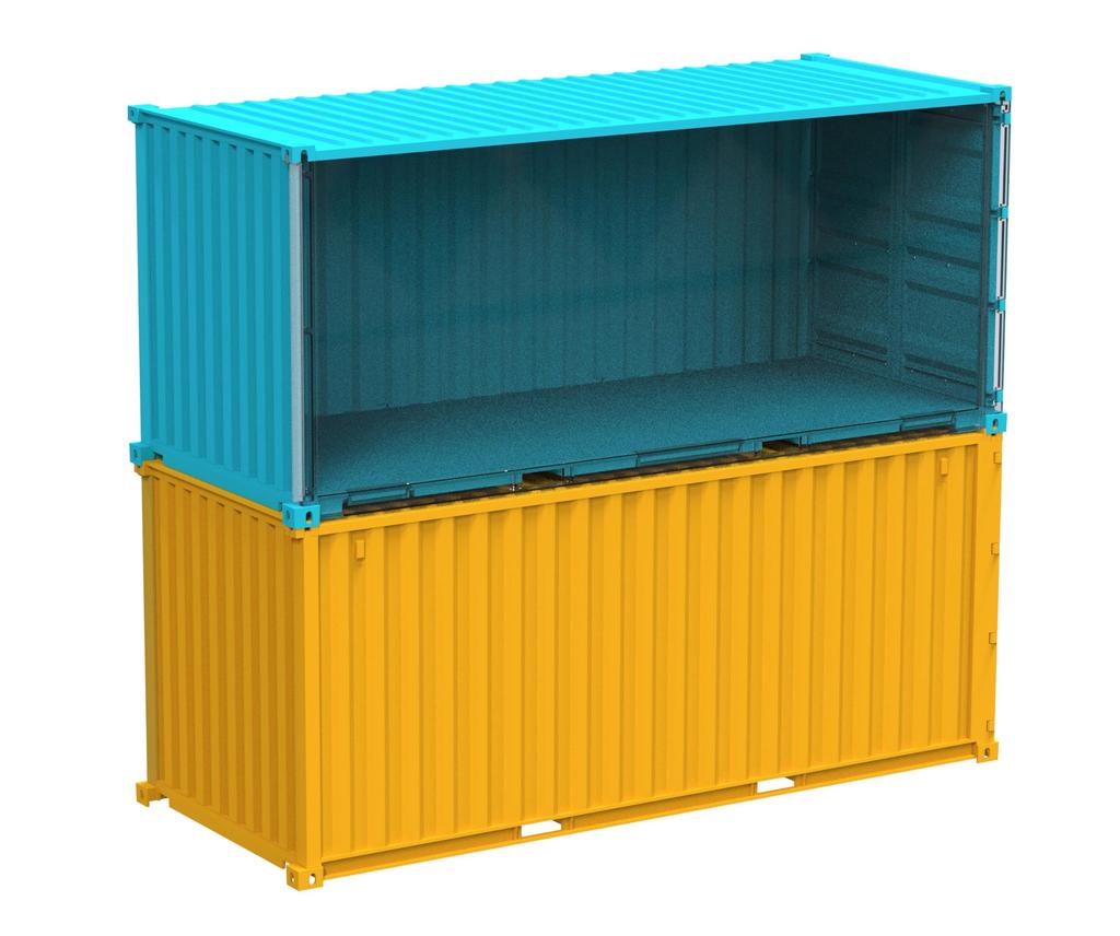 1/24 Scale NEXT Series No. 1005 20ft Container (Yellow) Plastic Model