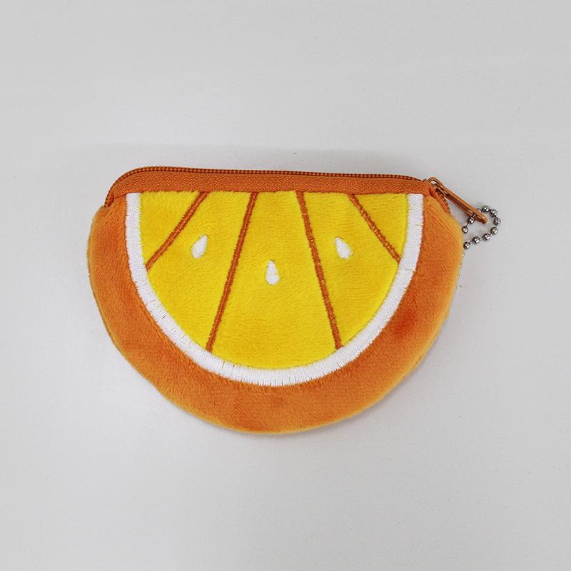 Sevimli Peluş Meyve Karpuz bozuk para cüzdanı Para Cebi Kırmızı Zarf Kulaklık Veri Kablosu Saklama Çantası