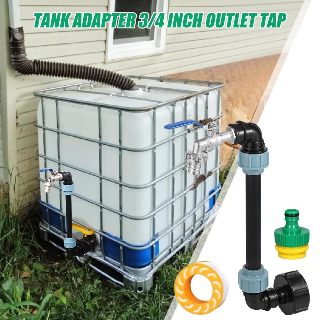 Gallon Tank Adapter 3/4-inch Tank Outlet Tap With Extension Tube Water Bucket Valve Fittings Tank Adapter With Extension Tube