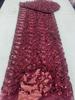 African Lace Fabric 2026 High Quality Lace with Sequins Mesh French Tull Lace Fabric for Wedding Nigerian Lace Fabrics Material