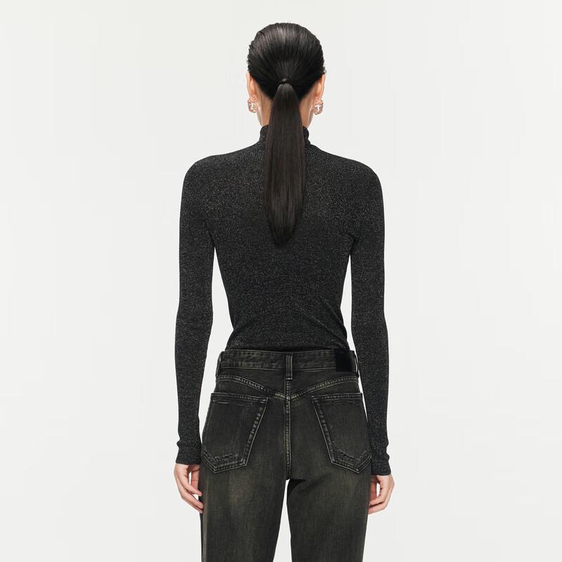 JNBY 2024 Fall Slim Fit High-Neck Pullover Knit Sweater