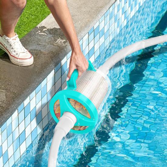 Havuz Yaprak Haznesi Havuz Süpürgesi için Şeffaf Tank Havuz Yaprak Toplayıcı 5 Skimmer Çorabı ile Yüksek Kapasiteli Yaprak Tuzağı Havuz Spa Dalcıklar İnce Partiküller için