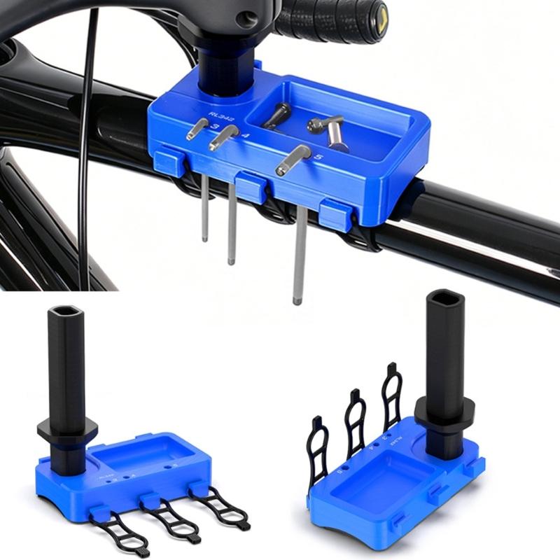 Bike Head Tube Repair Stand With Tool Storage For Road And Mountain Bikes Easy Assembly Metal and Plastic Construction