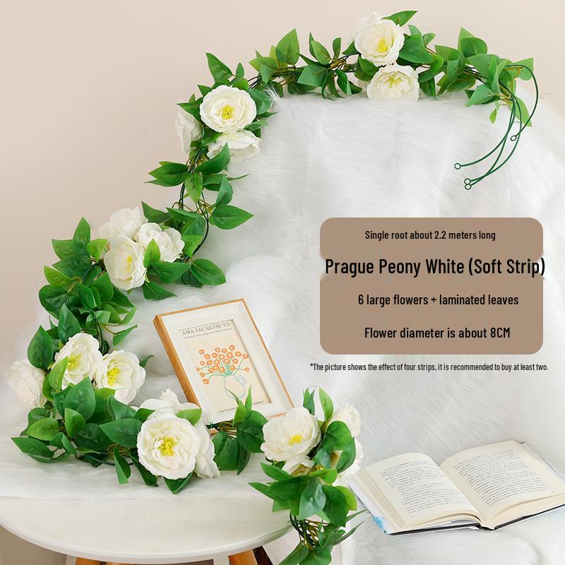 Artificial Rose Vine Hanging Basket and Arch Decoration