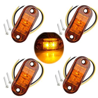 Fushengda 4 Stück / 24V Piranha Auto LKW Anhänger Anwendung LED Seitenmarkierungsleuchte Blinker LKW Birne Bernstein Nacht Stopp