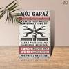 Vintage Metal Motorcycle Sign Retro Garage Wall Decor 30x20cm