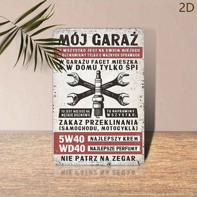 Vintage Metal Motorcycle Sign Retro Garage Wall Decor 30x20cm