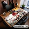 Koi Fish Theme Custom Mouse Pad Personalized With Name Text Customized Desk Mat For Office Home Decor