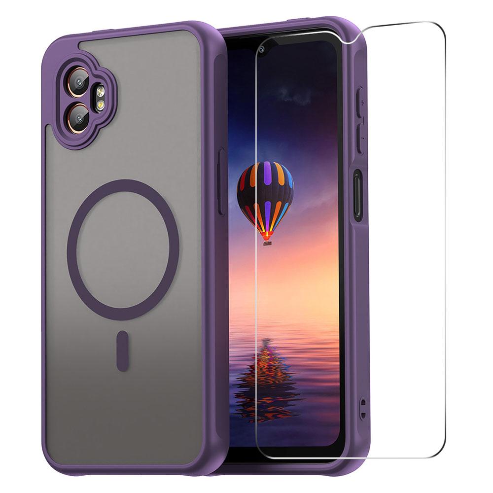 

ENKAY HAT PRINCE For Samsung Galaxy XCover7 Pro Magnetic Case with 9H Tempered Glass PC TPU Matte Phone Cover