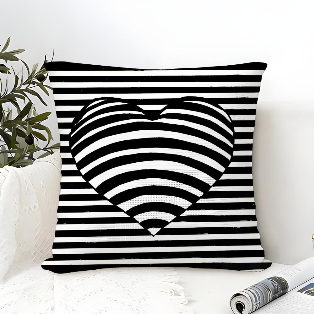 Geometric Heart Decor Pillow Case linen pillow case sofa home decor cushion cover cushion cove