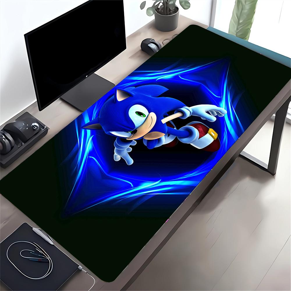 Sonic Through Blue Light Large Gaming Mouse Pad Nonslip Rubber Base Waterproof Desk Mat For Office Pc Laptop