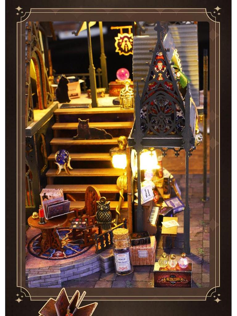 Jiate DIY Luna Magic House Model: Hand-Assembled Villa Ornament, Exquisite Decompression Gift for Adults.
