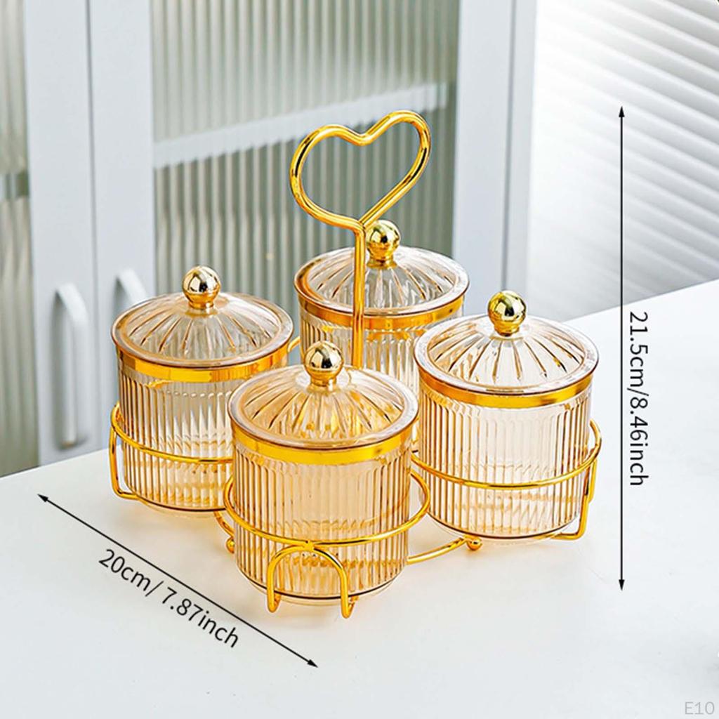 Food Storage Jar Nut and Candy Serving Tray Easy To Refill Multi Compartments Platter Nordic Dried