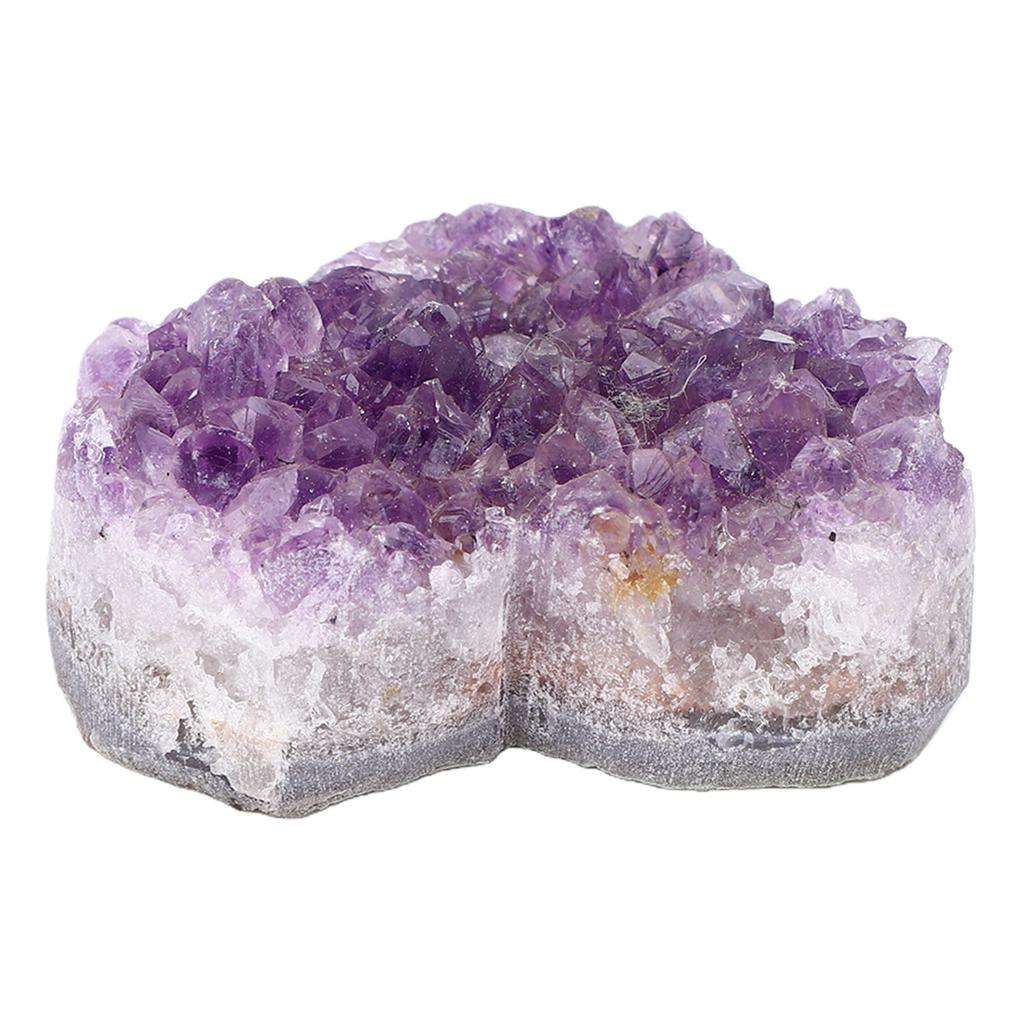 Amethyst Cluster Heart Shaped Absorb Negative Energy Amethyst Cluster Geode Specimen for Meditation Home Office Decor