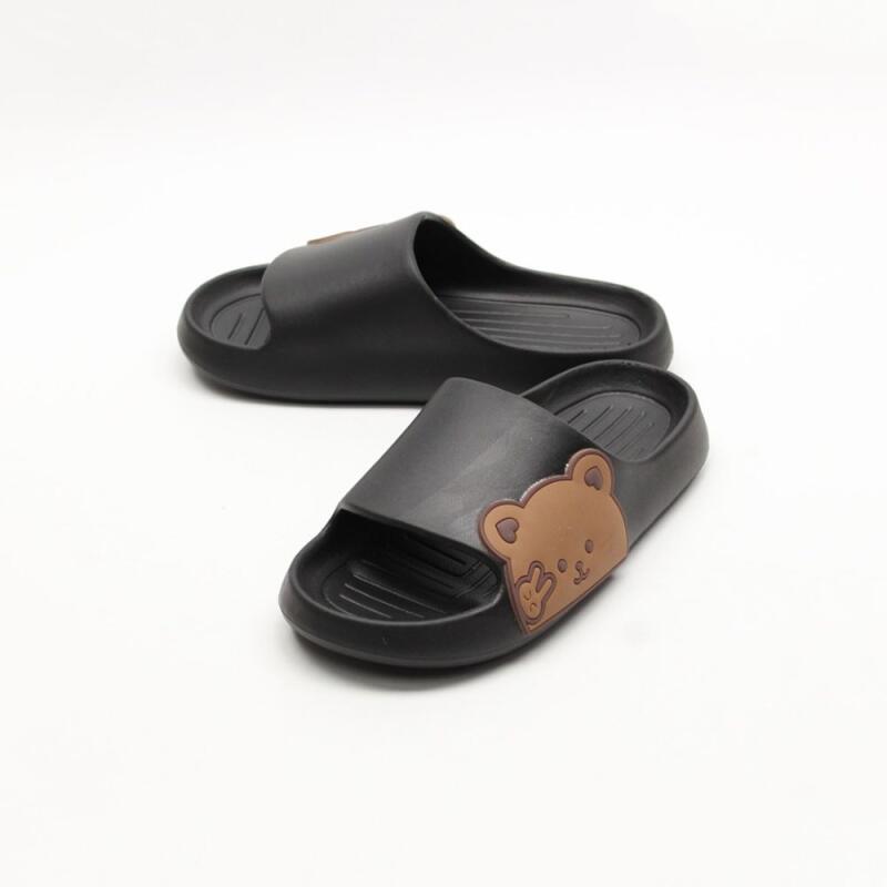 V Bear EVA Comfortable Slippers Indoor Shoes black