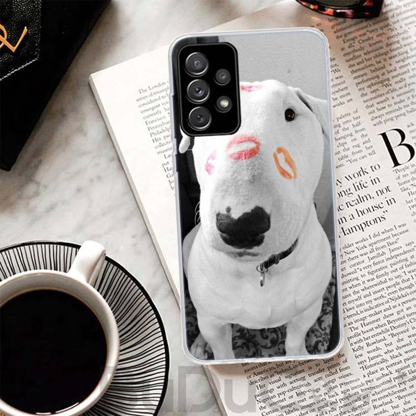 Bull Terrier Dog Puppies Phone Case For Samsung Galaxy A15 A14 A54 A13 A53 A12 A52S A55 A22 A23 A24 A32 A33 A34 A25 A35 A03S A04