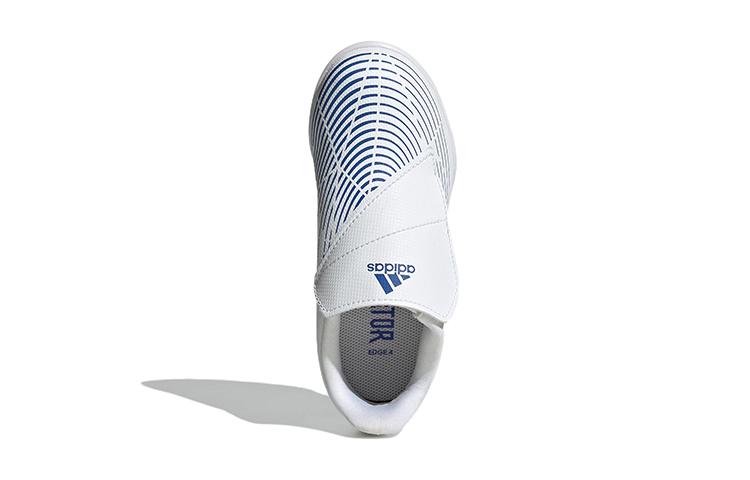 Adidas Abrasion Resistant Low top Soccer Shoes White Blue Kids' GZ7198
