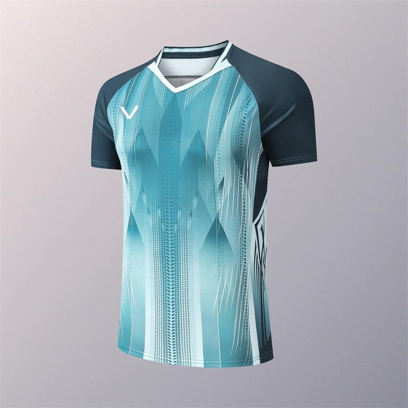 Maglietta da Badminton Unisex a Maniche Corte Sportiva Uomo Donna Bambini Studenti Pallavolo Allenamento Competizione Uniforme di Squadra