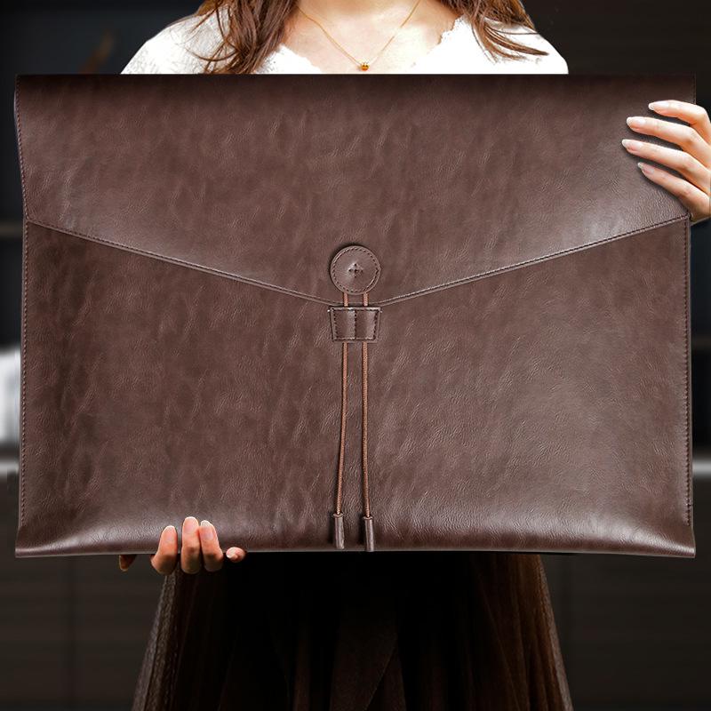 

Водонепроницаемый кожаный портфель для файлов формата А3 большой вместимости с печатью логотипа